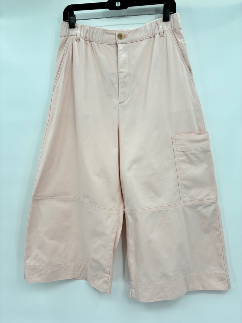 Maeve Anthropologie Pink Utility Culottes Palazzo Wide Leg Crop Pants Medium